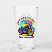 人々は旅行を取らない：ヴィンテージレトロスタイル自転車 タンブラーグラス (正面)