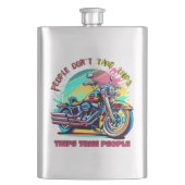 人々は旅行を取らない：ヴィンテージレトロスタイル自転車 フラスク (正面)