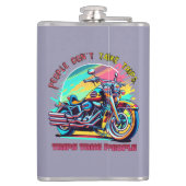 人々は旅行を取らない：ヴィンテージレトロスタイル自転車 フラスク (裏面)