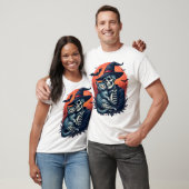 人々は気持ち悪いから猫 ハロウィン スケルトン Tシャツ (ユニセックス)