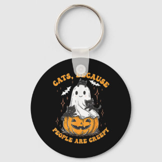 人々は気持ち悪いから猫 ハロウィン 黒猫 キーホルダー