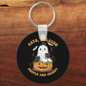 人々は気持ち悪いから猫 ハロウィン 黒猫 キーホルダー (正面)