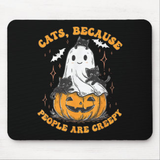 人々は気持ち悪いから猫 ハロウィン 黒猫 マウスパッド