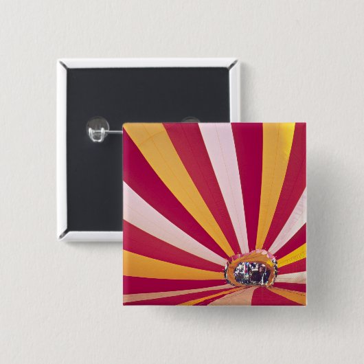 人々は熱い気球に詰めこんでいた、フォート·コリンズ。 缶バッジ (正面&裏面)