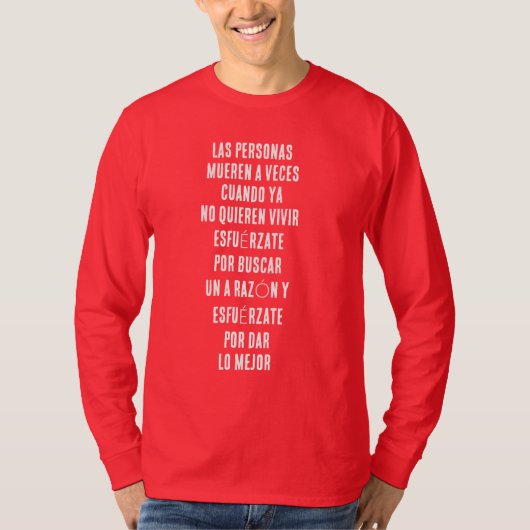 人々は生きるのを諦めた時、時々死ぬ Tシャツ (正面)