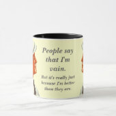 人々は私が無駄-おもしろいなレトロであると言います マグカップ (中央)