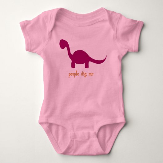 人々は私ピンクを掘ります ベビーボディスーツ (正面)