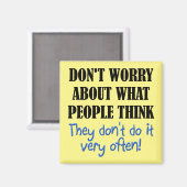 人々は考えおもしろい冷蔵庫用マグネット マグネット (正面/裏面)