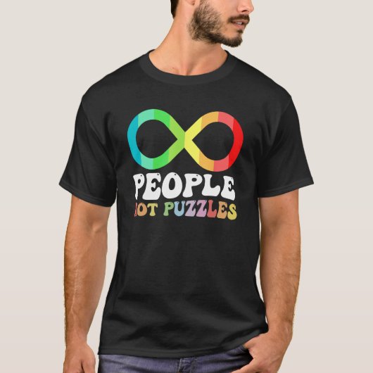 人々は自閉症の認識パズルの多様性 Tシャツ (正面)