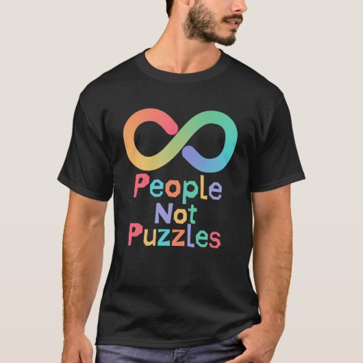 人々は自閉症の認識パズルの多様性 Tシャツ (正面)