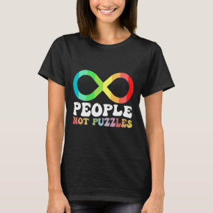 人々は自閉症の認識パズルの多様性 Tシャツ