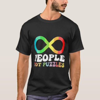 人々は自閉症の認識パズルの多様性 Tシャツ