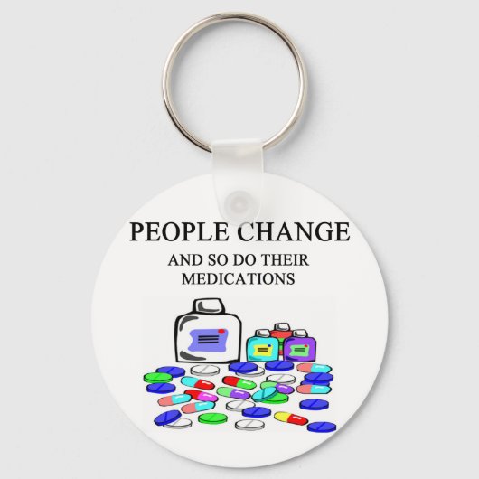 人々は薬のジョークを変える キーホルダー (正面)