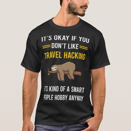 人々は頭が切れるハッキングのハッカーを旅行する Tシャツ (正面)
