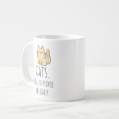 人々は馬鹿だから猫 コーヒーマグ コーヒーマグカップ (正面左)
