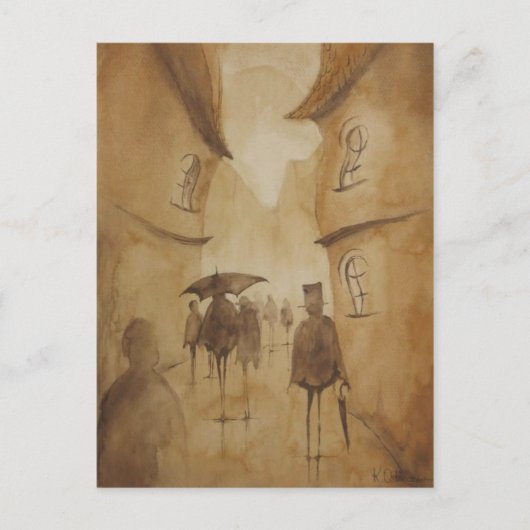 人々は、この方法で歩いた ポストカード (正面)