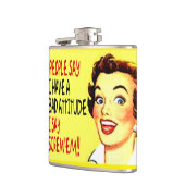 人々は…私がねじで締めるそれらを言うことを私が悪い態度を有することを言います フラスク (左)