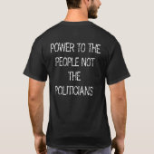 人々への力ない政治家(黒) Tシャツ (裏面)
