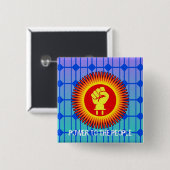 人々への太陽エネルギー- Pin 缶バッジ (正面&裏面)