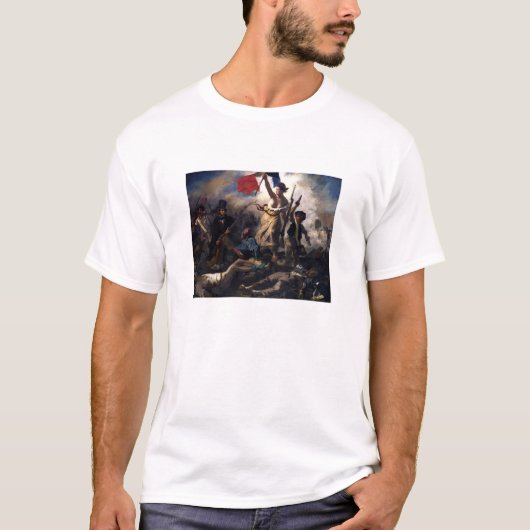 人々を導く自由 -- フランス革命 Tシャツ (正面)