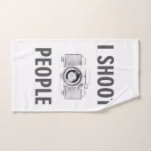 人々を撮影おもしろい文字フォトカメラフォトグラファー ハンドタオル (ハンドタオル)