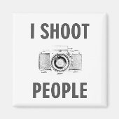 人々を撮影おもしろい文字フォトカメラフォトグラファー マグネット (正面)