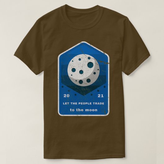 人々を月と交換させる Tシャツ (デザイン正面)