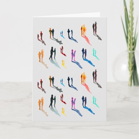 人々アート水の色の素晴らし芸術 カード (正面)