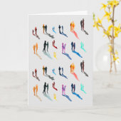 人々アート水の色の素晴らし芸術 カード (黄色い花)