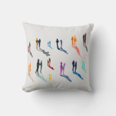 人々アート水の色の素晴らし芸術 クッション (正面)