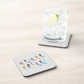 人々アート水の色の素晴らし芸術 コースター (右側)