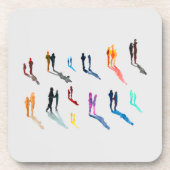 人々アート水の色の素晴らし芸術 コースター (正面)