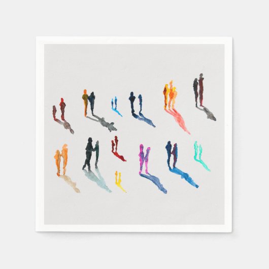 人々アート水の色の素晴らし芸術 スタンダードカクテルナプキン (正面)