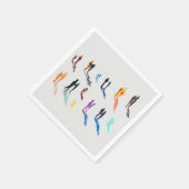 人々アート水の色の素晴らし芸術 スタンダードカクテルナプキン (角)