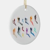 人々アート水の色の素晴らし芸術 セラミックオーナメント (右)