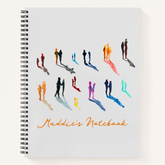 人々アート水の色の素晴らし芸術 ノートブック (正面)