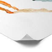 人々アート水の色の素晴らし芸術 ポスター (角)