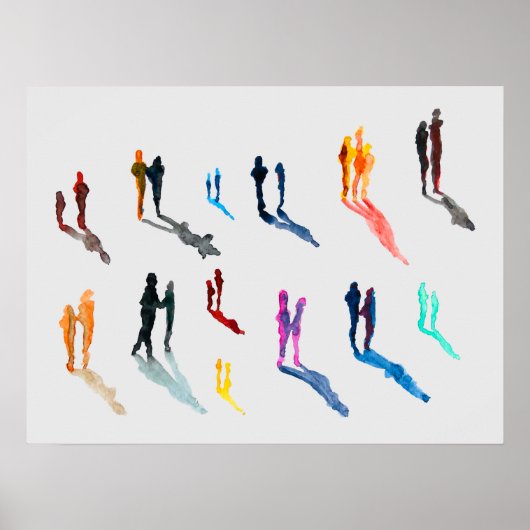 人々アート水の色の素晴らし芸術 ポスター (正面)