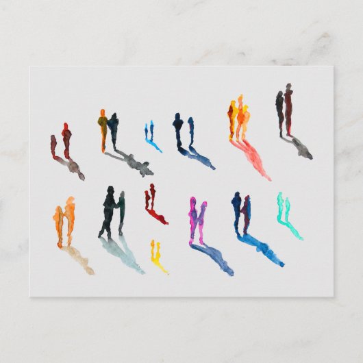 人々アート水の色の素晴らし芸術 ポストカード (正面)