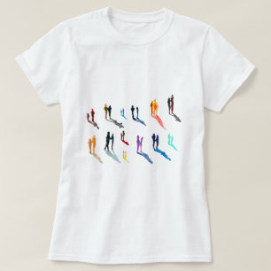 人々アート水の色の素晴らし芸術 Tシャツ
