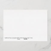 人々歩くオンポンデアーツアットニグス – パリ 箔シーズンカード (裏面)