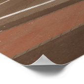 人々歩く通りの高層建物 ポスター (角)