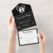 人々結婚ゴシック幽霊ハロウィン結婚の オールインワン招待状 (貼ってはがせる)