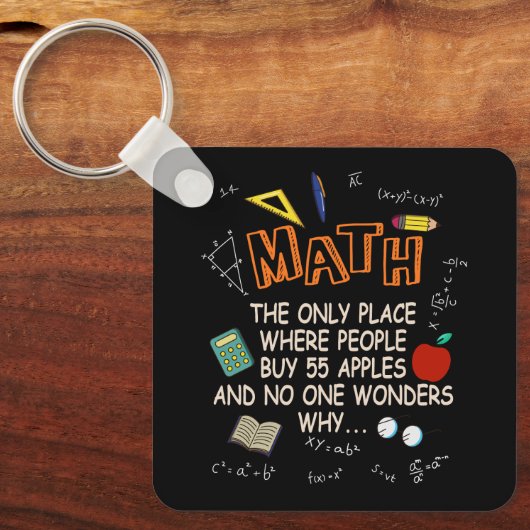 人々55りんご茶の唯一買の場所の数学 キーホルダー (正面)