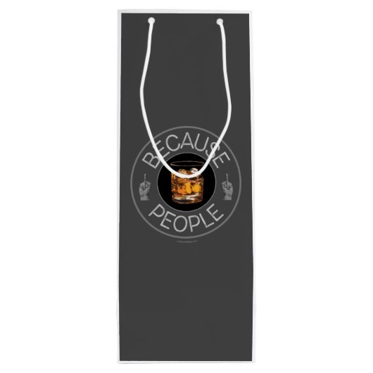 人々（ウイスキー）のワイン抱き枕 ワインギフトバッグ (裏面)