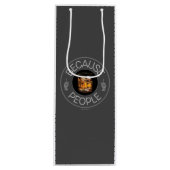 人々（ウイスキー）のワイン抱き枕 ワインギフトバッグ (正面)