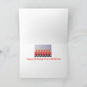 人おもしろい々のキャンドルハッピーバースデー カード (内部)