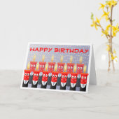 人おもしろい々のキャンドルハッピーバースデー カード (黄色い花)