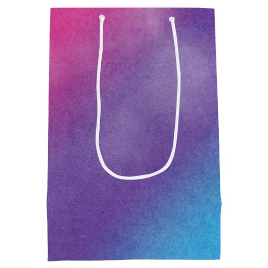 人おもしろい々誕生日風船が虹に ミディアムペーパーバッグ (裏面)