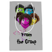 人おもしろい々誕生日風船 ミディアムペーパーバッグ (正面)